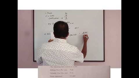 Marginal costing problem 2 (6th sem b. Com)