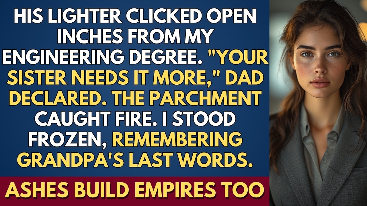 My Dad Set My Diploma On Fire For My Sister's Dream — His Face When The Real Will Was Read