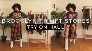 WHERE TO THRIFT IN BROOKLYN? Try On Haul || WINTER FASHION