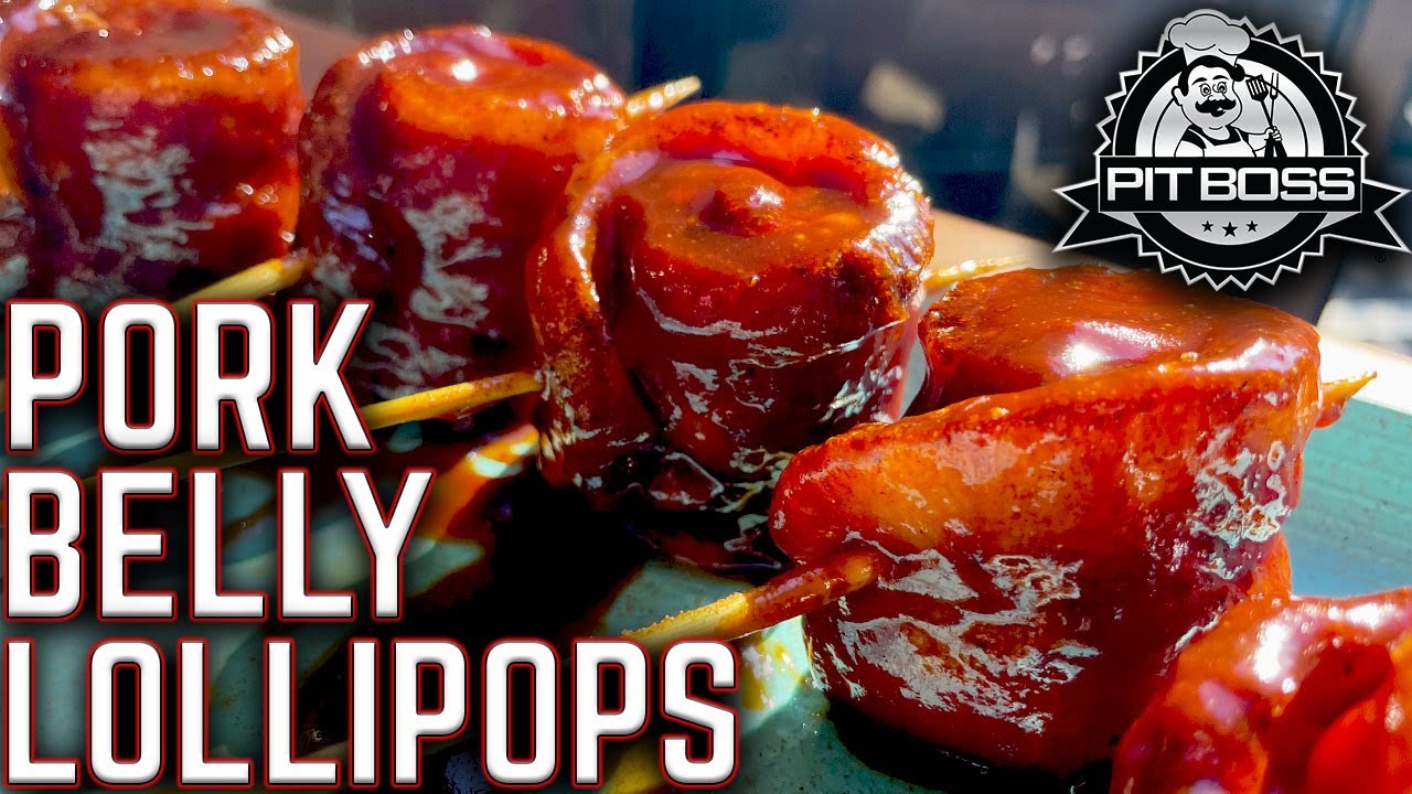 PORK BELLY LOLLIPOPS MADE ON PIT BOSS VERTICAL SMOKER PELLET SMOKER