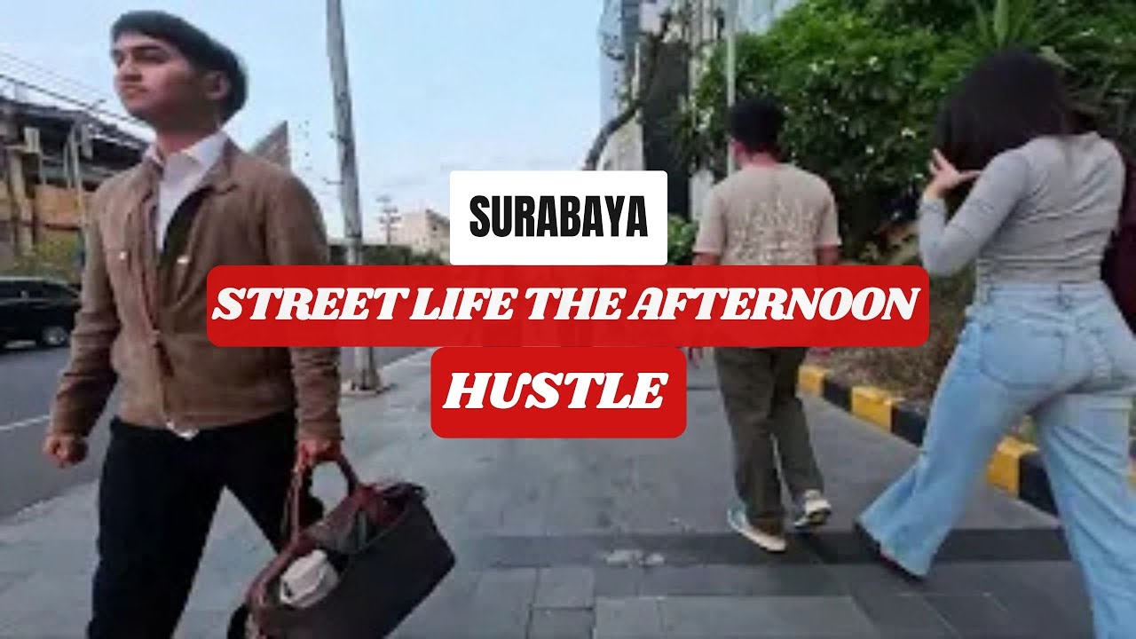 Surabaya, Indonesia 4K Walking Tour: Street Life The Afternoon Hustle