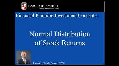 Investments and The Normal Distribution