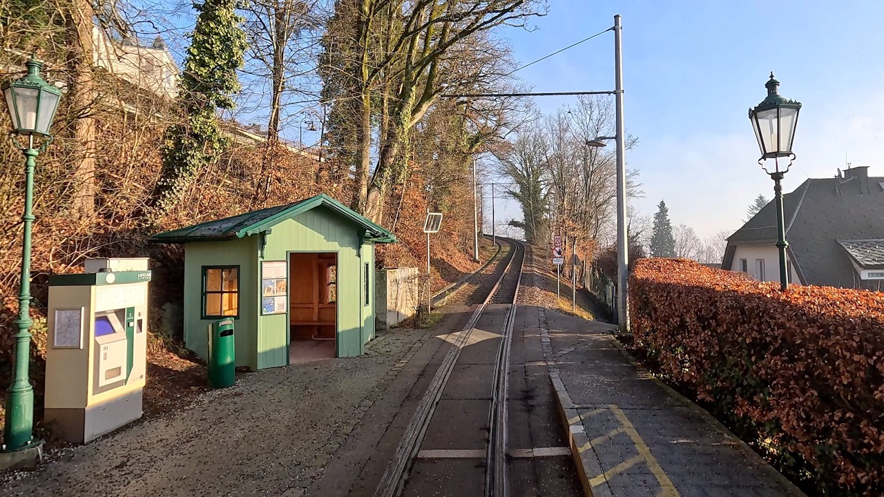 ★ 4K 🇦🇹 Linz Hauptplatz - Pöstlingberg cab ride, Austria [12.2025] (steepest adhesion railway*)