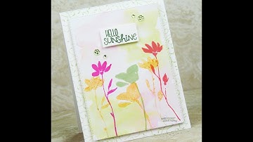 Unity Quick Tip: Watercolor Wash Background + Stamping with Embossing Paste