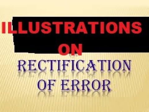 Rectification of Errors: Examples - YouTube