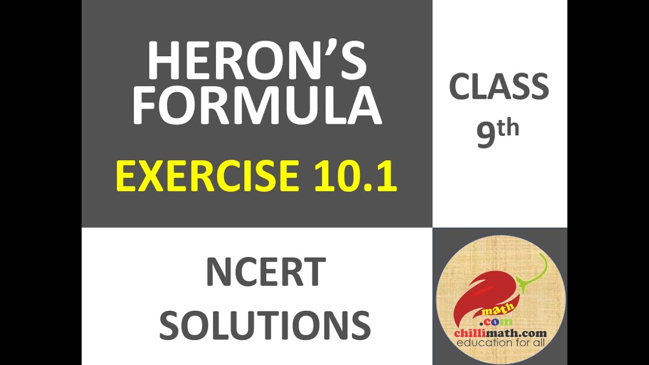 Ncert Solution Class 9 Maths Chapter 10 Heron's Formula Exercise 10.1 ...