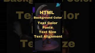 Html background color//text color//fonts//text size//text alignment #coding #viral #youtube #love