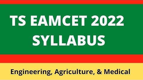 TS Eamcet Syllabus MPC BiPC Weightage Telugu English Urdu | Examdays