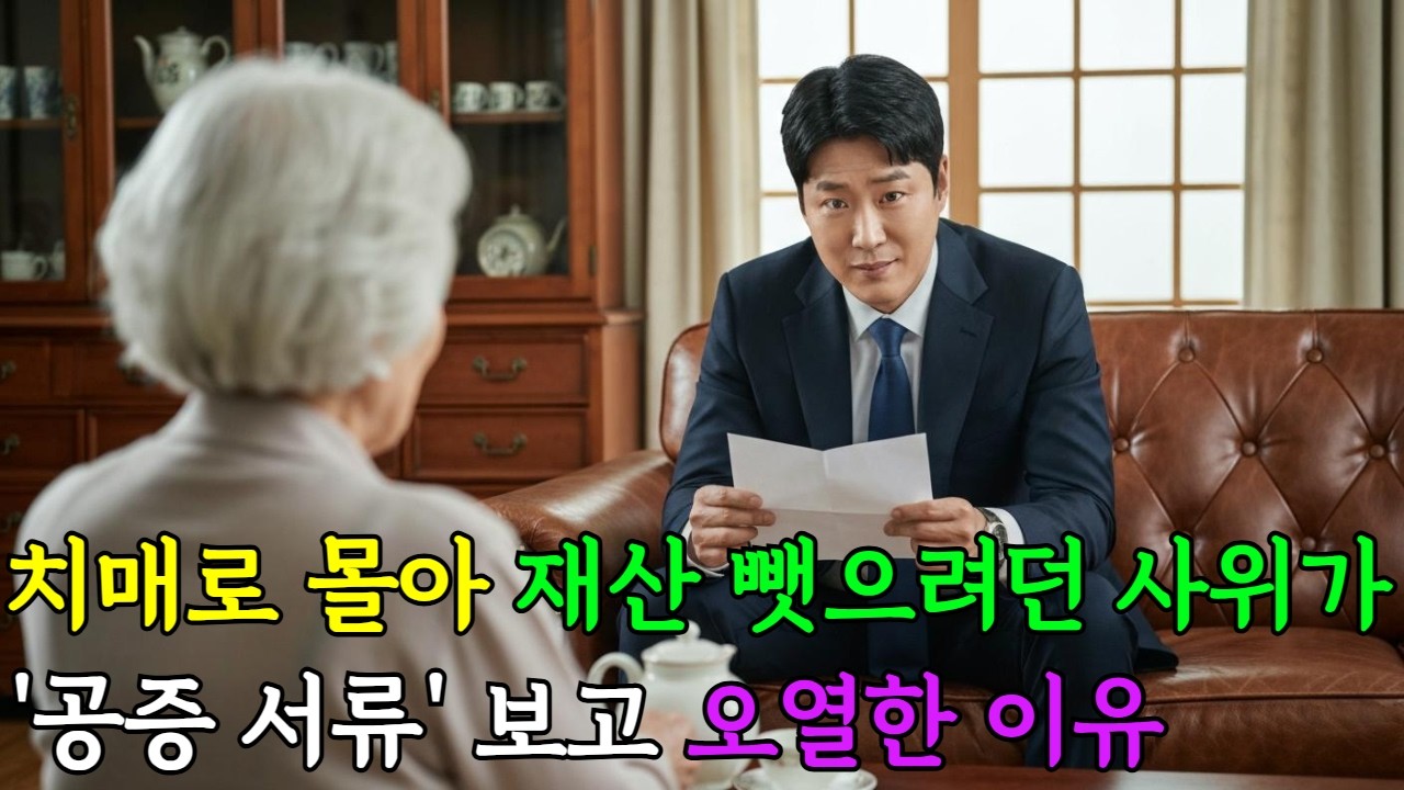 ✨치매로 몰아 재산 뺏으려던 사위가 '공증 서류' 보고 오열한 이유