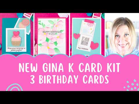 NEW Gina K Designs Birthday Card Kit