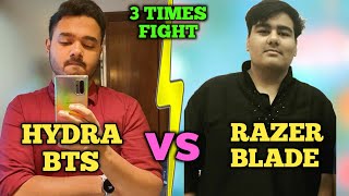 Hydra bts vs Razer blade full intense fight | Razer blade vs Hydra bts | Pubg emulator