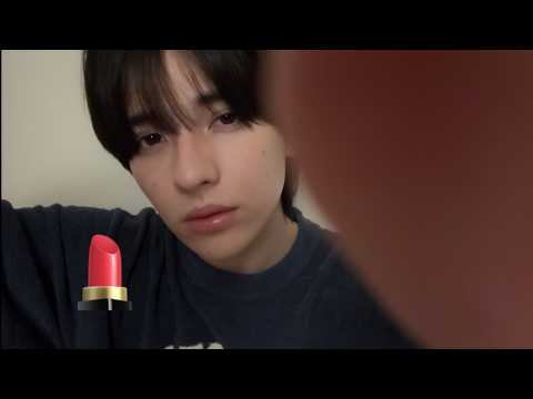 【ASMR】iPhoneカメラに直接メイク