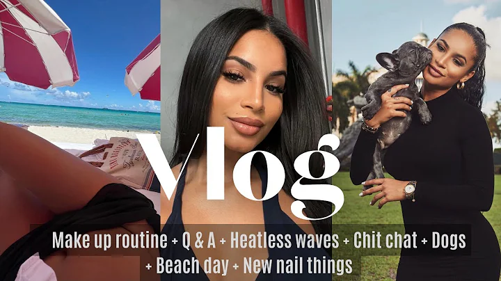 VLOG | make up routine + beach day + nail things +...