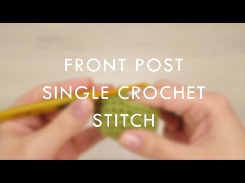Front post single crochet stitch (left-handed) | Kristi Tullus