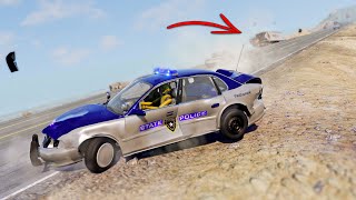 BeamNG Drive - Cars vs Angry Police Cars (RoadRage)