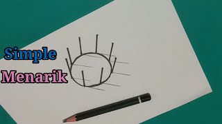 Menggambar Lingkaran 3D Mudah Simpel | Draw 3D Circle Easy Simple