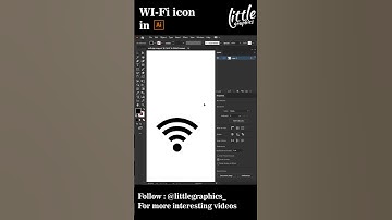 Wi-Fi icon in Adobe illustrator. #adobe #photoshop #illustrator #yt #shorts.