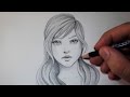 Comment dessiner un visage  avec un crayon gris tutoriel