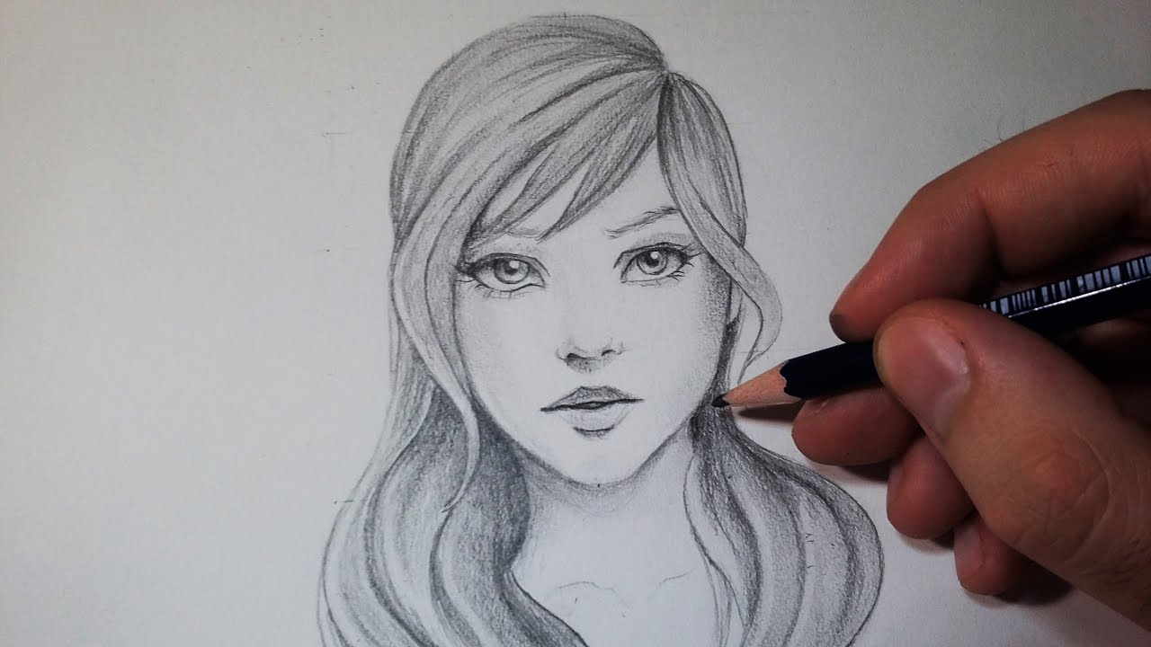 Comment Dessiner Un Visage Avec Un Crayon Gris Tutoriel Youtube