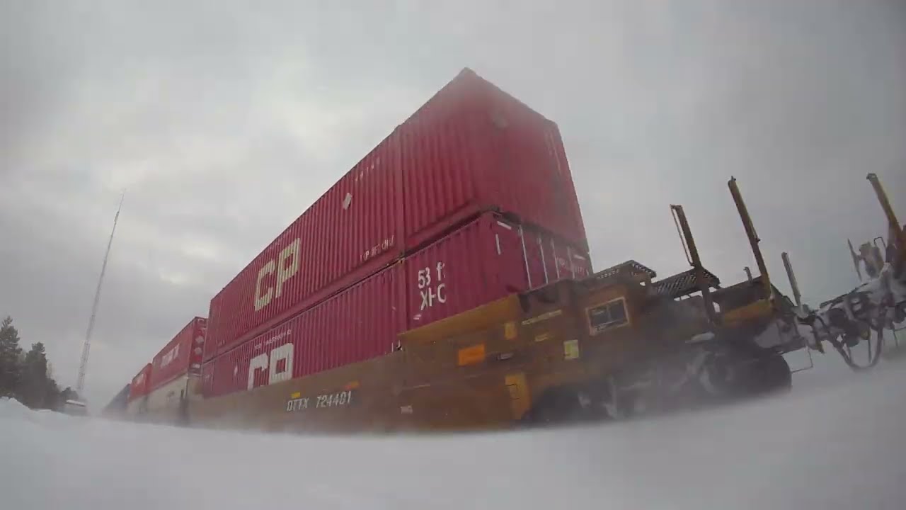 (GoPro shot) CPKC LEDER!!!!! railfanning in Dorion
