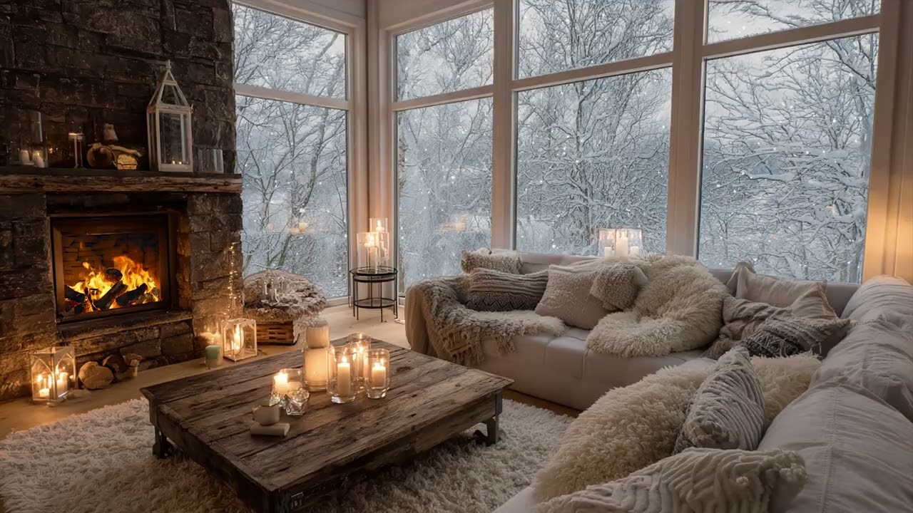 Snow settles on quiet courtyards ❄️ while morning waits without asking anything else