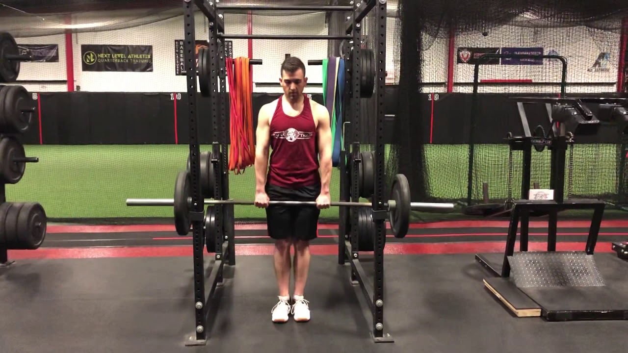 Barbell Shrugs (Close Grip, In Front) YouTube