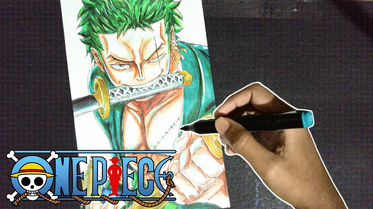 how to draw zoro #onepiece #zoro #luffy #strawhats - YouTube