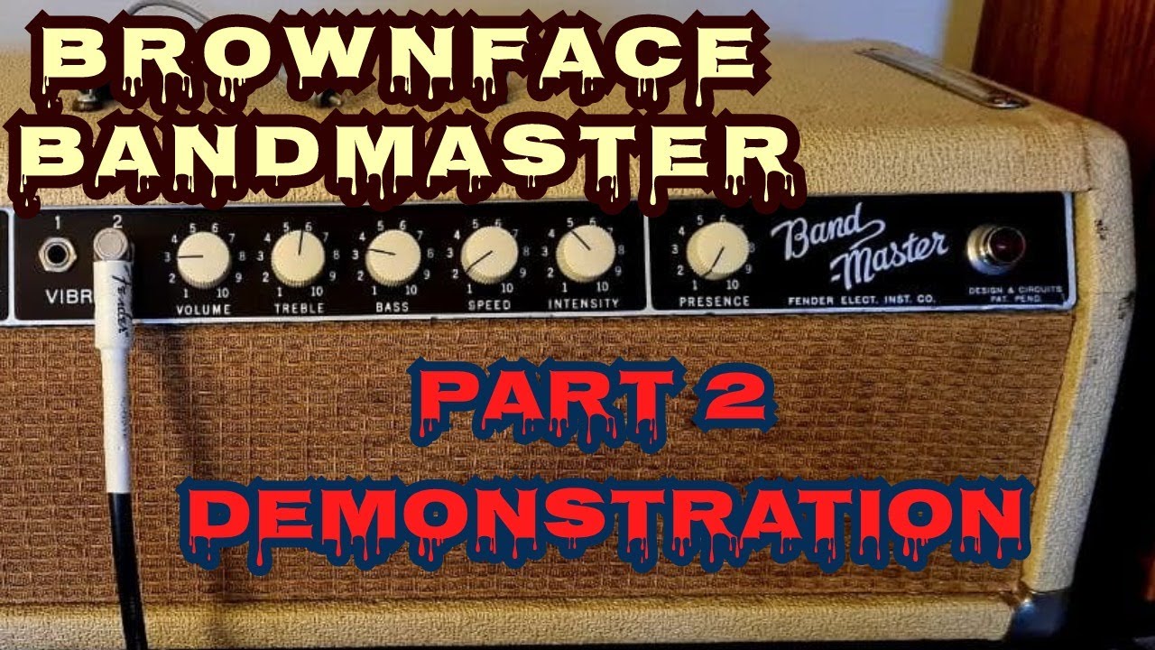 1962 Brownface Fender Bandmaster Amp Head (6G7A circuit) PART 2 Demo