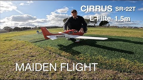 E-Flite Cirrus SR22T BNF MAIDEN FLIGHT - Multi Cameras