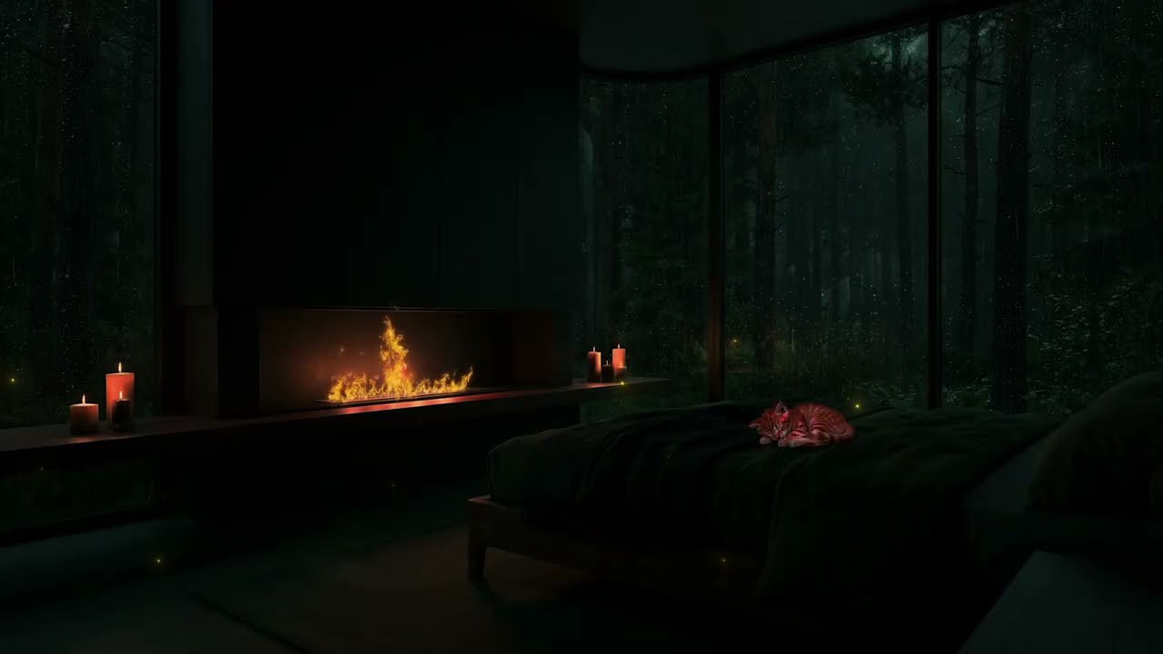 Soft Rain Sounds for Deep Sleep 🌧 (No Ads) | Dark Garden Ambience & White Noise for Relaxation