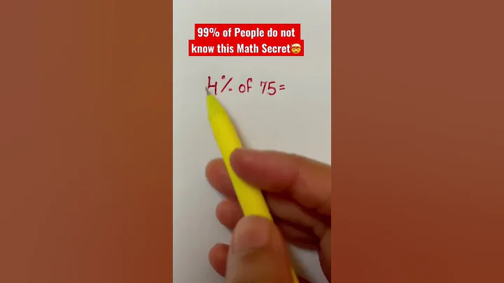 Math Secret | Percentages | 4% of 75=? #math #youtube #mathtrick #shorts #learning #tutor