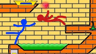 Watergirl and Fireboy , Stickman Animation   Part 2 Escape