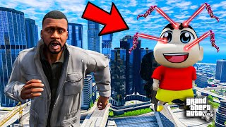 Giant Shinchan Destroys Los Santos in Gta 5 | Shin Chan GTA 5 Telugu