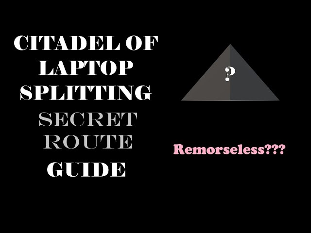 Citadel of Laptop Splitting Secret Route GUIDE class=