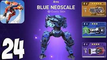 Mech Arena: Robot Showdown - Gameplay Walkthrough Part 24 - ARES Blue NEOSCALE(iOS,Android)