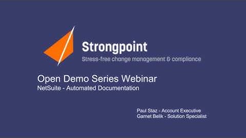 Open Demo Series for NetSuite - Intelligent Change Management