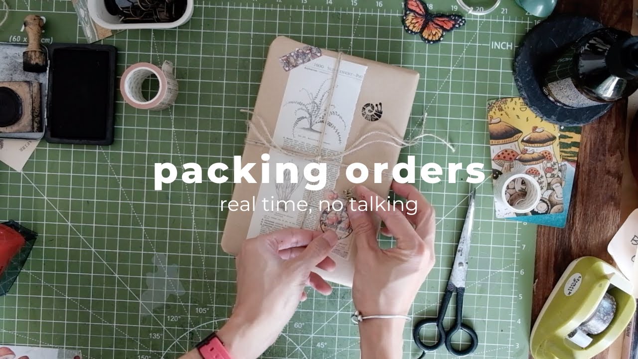pack orders with me - asmr paper sounds, no mid-roll ads