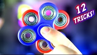 12 Awesome Hand Spinner Fidget Tricks and Science Experiment CHALLENGE! AND GIVEAWAY!