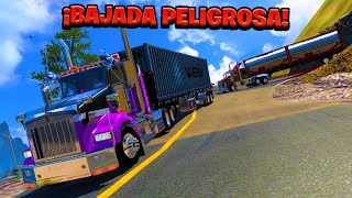 ¡EMBALADOS EN BAJADA EXTREMA CON 42 TONELADAS! | American Truck Simulator