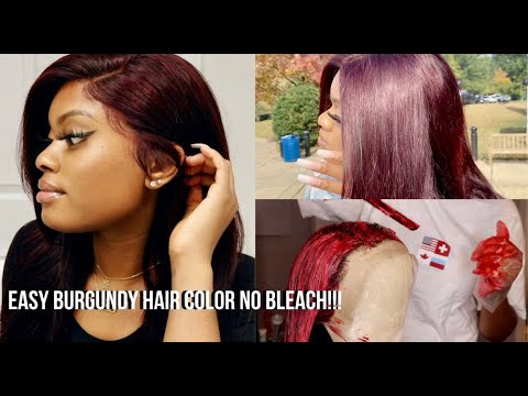 How To Burgundy Hair Color No Bleach Install Ft Cynosure Hair