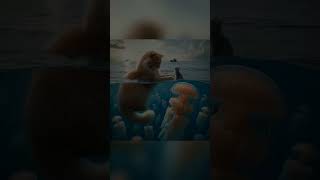 Cat Playing With Jelly Fish |#Shorts #Viralshorts #Cat