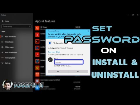 Video: How To Set A Password For Installing Programs