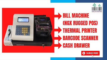 Billing Machine With Auto cutter Thermal Printer Barcode Scanner Cash Drawer NGX Rugged POS Printer