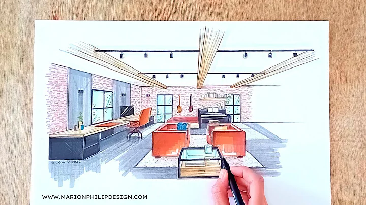 Timelapse Perspective Drawing Industrial Style Liv...