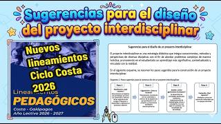 📌Suggestions for the Interdisciplinary Project📌#teachers #ministryofeducation #teachers #mineduc