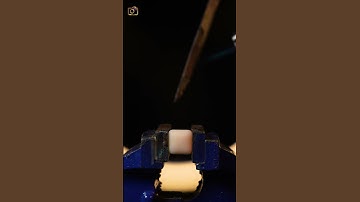 Gum cutting with hot knife ASMR Close up Macro #shorts  #satisfying #closeup #macro #asmr