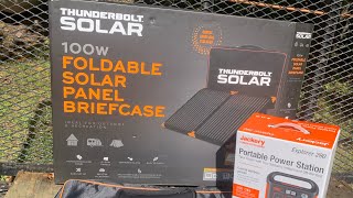 Review of the Thunderbolt 100w folding solar panel with Jackery 290