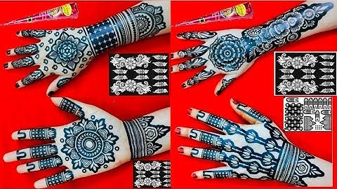 Tried Top 4 affordable meesho mehndi sticker/how to use mehndi stencil#mehndisticker#viral#mehndi