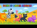 Magic Safari Animals from Paint Tubes | Toonzy Kids Learning Video | Mini Animals Come to Life 