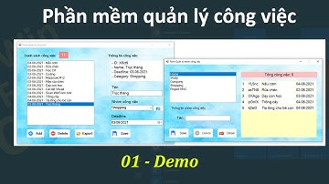 Lập trình phần mềm với WinForm - App 10 Quản lý công việc